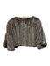 Adrienne Landau Size S Gray Rabbit Fur Short Sleeve Knit Bolero Jacket Gray / S