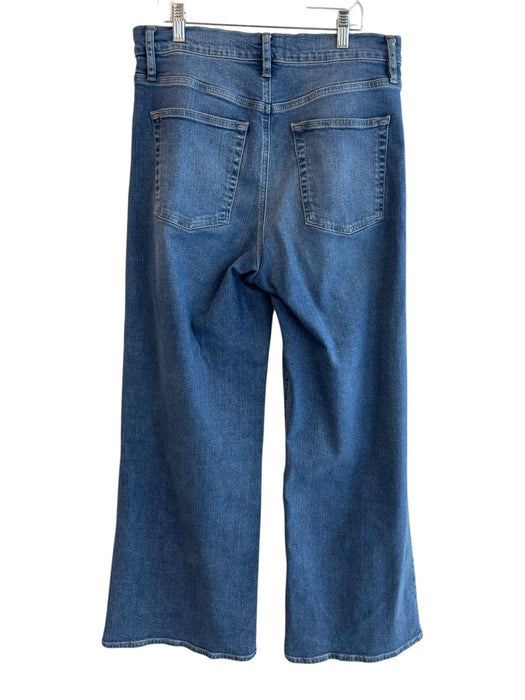 Frame Size 30 Light Wash Cotton High Rise Zip Fly 5 Pocket Wide Leg Jeans Light Wash / 30