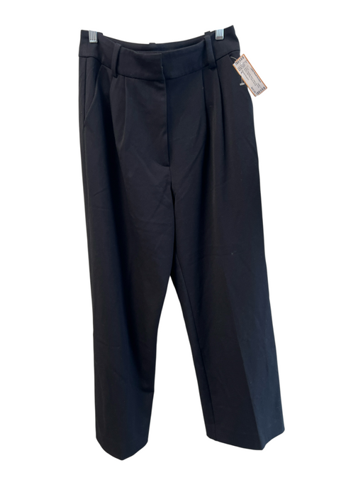 Favorite Daughter Size 8 Black Polyester Blend Wide Leg Pleat Zip Fly Pants Black / 8