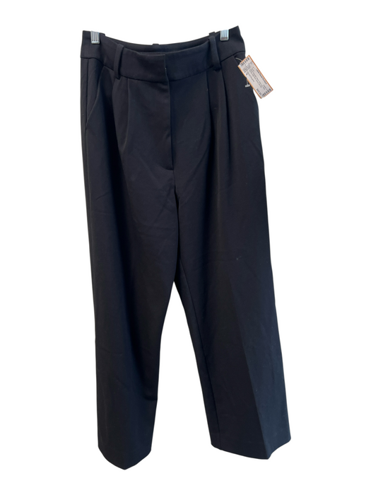 Favorite Daughter Size 8 Black Polyester Blend Wide Leg Pleat Zip Fly Pants Black / 8