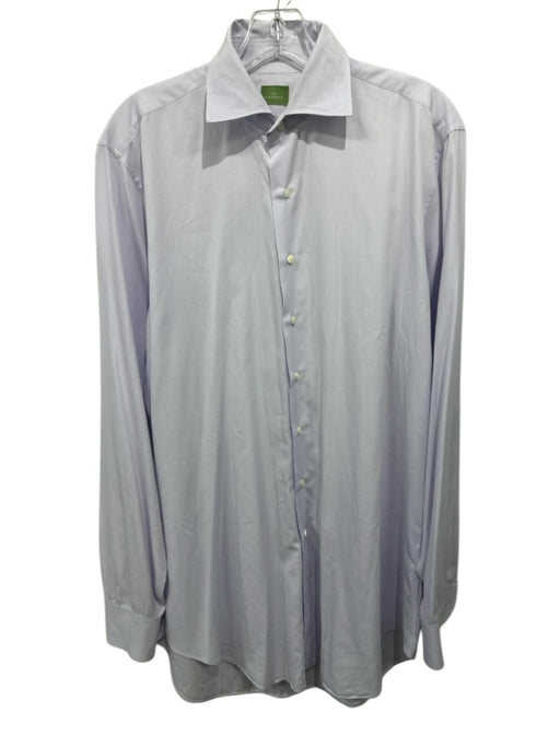 Sid Mashburn Size Est M Purple Cotton Solid Button Down Men's Long Sleeve Shirt Purple / Est M