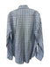 Loro Piana AS IS Size 15.75 Light Blue & Blue Print Cotton Long Sleeve Shirt Light Blue & Blue Print / 15.75