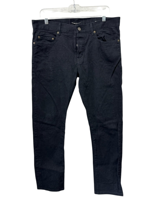 Saint Laurent AS IS Size 33 Black Cotton Solid Jean Men's Pants Black / 33