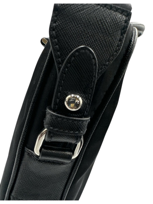 Prada Like New Black Nylon & Leather Solid Satchel Men's Bag Black