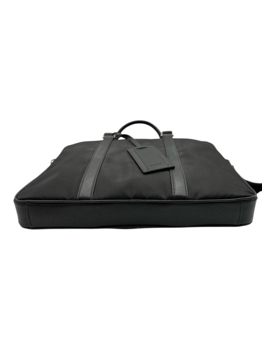 Prada Like New Black Nylon & Leather Solid Satchel Men's Bag Black