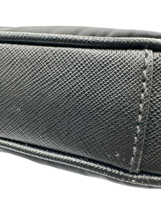 Prada Like New Black Nylon & Leather Solid Satchel Men's Bag Black