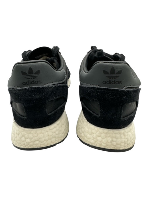Adidas Shoe Size 9.5 Black & White Leather Solid Sneaker Men's Shoes Black & White / 9.5