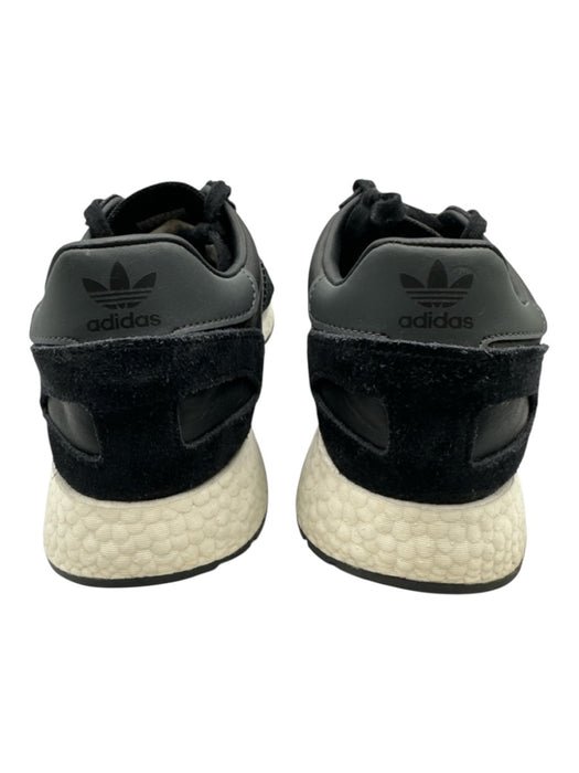 Adidas Shoe Size 9.5 Black & White Leather Solid Sneaker Men's Shoes Black & White / 9.5