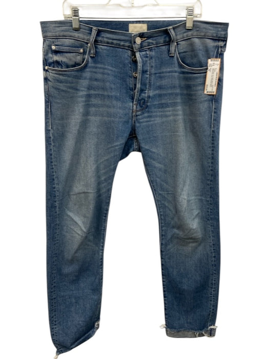 Mother Size 34 Light Wash Cotton Blend Solid Distressed Jean Men's Pants Light Wash / 34