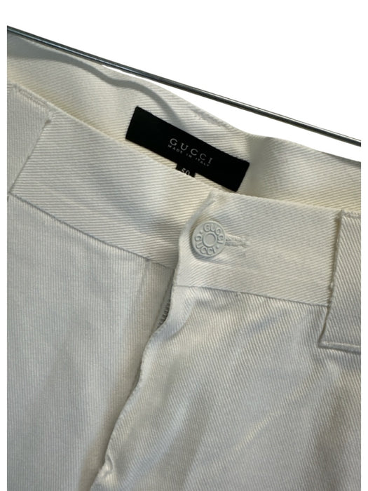 Gucci Size 50 White Cotton Solid Jean Men's Pants White / 50