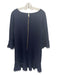 Ted Baker Size 3/L Navy Blue Viscose & Polyamide Knit Cut Out Long Sleeve Dress Navy Blue / 3/L