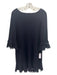 Ted Baker Size 3/L Navy Blue Viscose & Polyamide Knit Cut Out Long Sleeve Dress Navy Blue / 3/L