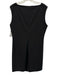 Boss Size 8 Black Wool Blend Gathered Sleeveless Midi Dress Black / 8