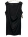 Boss Size 8 Black Wool Blend Gathered Sleeveless Midi Dress Black / 8
