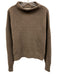 27 Miles Size L Brown Cashmere Ribbed Long Sleeve Sweater Brown / L