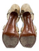Yves Saint Laurent Shoe Size 38 Gold Leather Metallic Textured Criss Cross Shoes Gold / 38