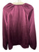 Go > Go Silk Size M Purple Silk Long Sleeve Ruffled sleeve hem Top Purple / M