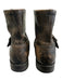 Frye Shoe Size EST 8 Brown Leather Metal Buckle Round Toe Ankle Boot Shoes Brown / EST 8