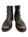Frye Shoe Size EST 8 Brown Leather Metal Buckle Round Toe Ankle Boot Shoes Brown / EST 8