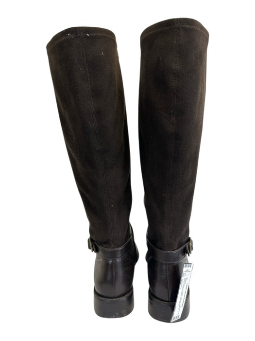 Vero Cuoio Shoe Size 8M Dark Brown Leather Zip Up Below Knee Buckle Detail Shoes Dark Brown / 8M