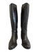Vero Cuoio Shoe Size 8M Dark Brown Leather Zip Up Below Knee Buckle Detail Shoes Dark Brown / 8M