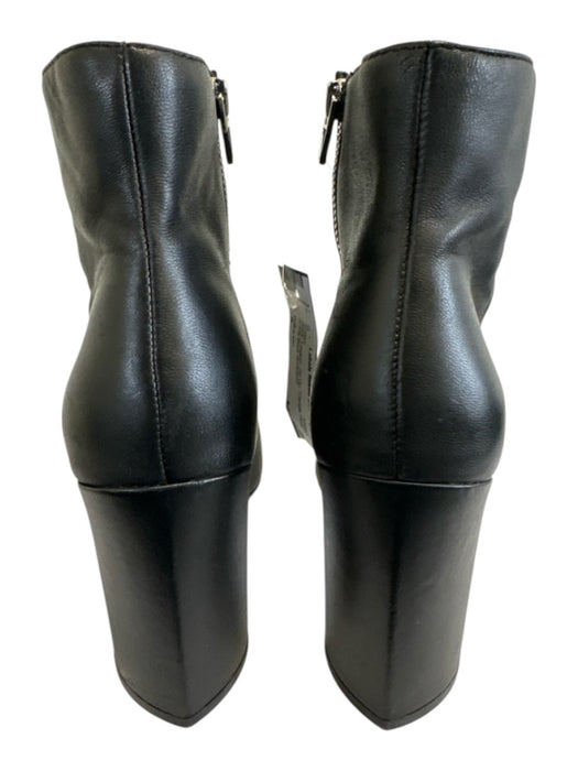 Dolce Vita Shoe Size 8 Black Leather Zip Up Triangle Heel Ankle Boot Shoes Black / 8