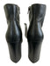 Dolce Vita Shoe Size 8 Black Leather Zip Up Triangle Heel Ankle Boot Shoes Black / 8