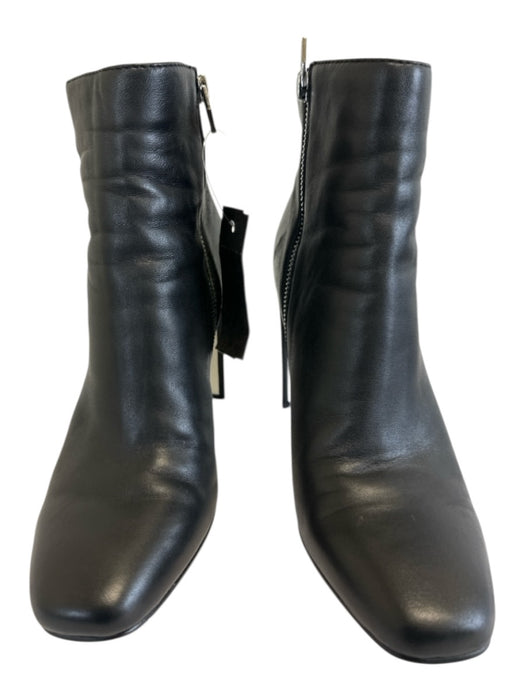 Dolce Vita Shoe Size 8 Black Leather Zip Up Triangle Heel Ankle Boot Shoes Black / 8