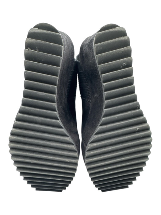 Pedro Garcia Shoe Size 37.5 Black Suede Elastic Side Open Toe Open Back Shoes Black / 37.5