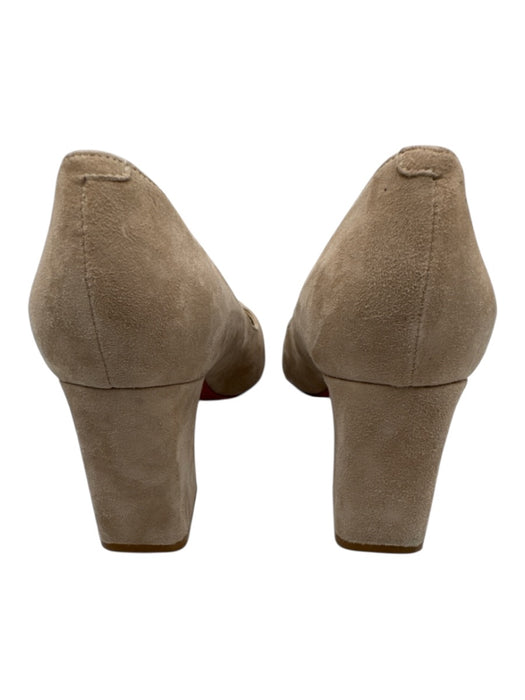 Marc Fisher Shoe Size 8M Tan Suede Pointed Toe Block Heel Shoes Tan / 8M
