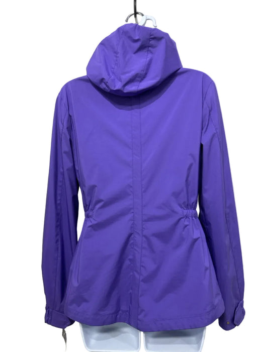 Loro Piana Size S / 42 Purple Polyester Zip Front Cinched Waist Hood Jacket