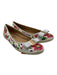 Salvatore Ferragamo Shoe Size 9 C White, Pink & Multi Leather Round Toe Flats White, Pink & Multi / 9 C