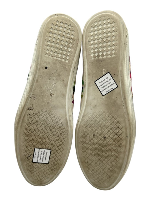 Salvatore Ferragamo Shoe Size 9 C White, Pink & Multi Leather Round Toe Flats White, Pink & Multi / 9 C