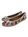 Salvatore Ferragamo Shoe Size 9 C White, Pink & Multi Leather Round Toe Flats White, Pink & Multi / 9 C