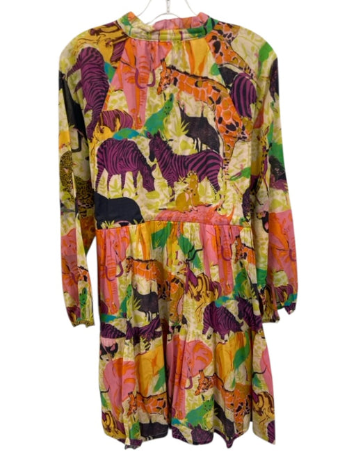 J. Crew Size M White & Multi Cotton Flora & Fauna Safari Animals Print Dress White & Multi / M
