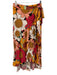 Cynthia Rowley Size S Black, Orange & Pink Rayon Wrap Elastic Back Floral Skirt Black, Orange & Pink / S
