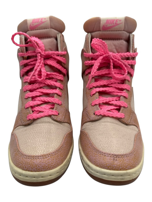 Nike Shoe Size 9.5 Mixed Pinks Textile & Leather Upper High Top Wedge Sneakers Mixed Pinks / 9.5