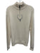 M. Miller Size L Cream White Cashmere Knit Rhinestone Detail Quarter Zip Sweater Cream White / L