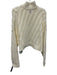 Staud Size Large Cream White Cotton Blend Long Sleeve Crochet Half Zip Sweater Cream White / Large