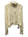 Staud Size Large Cream White Cotton Blend Long Sleeve Crochet Half Zip Sweater Cream White / Large