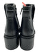 Franco Sarto Shoe Size 7 Black Leather Square Toe Block Heel Booties Black / 7