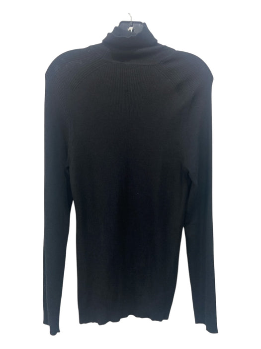 Gucci Size XL Black Cashmere Ribbed Turtleneck Long Sleeve Top Black / XL