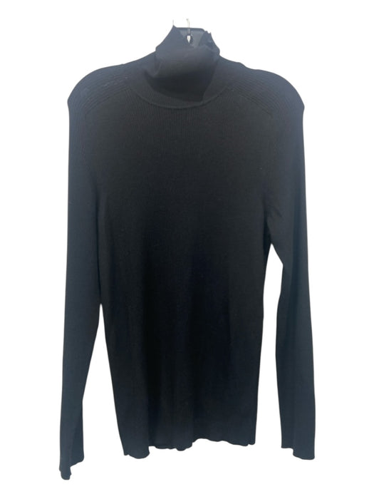 Gucci Size XL Black Cashmere Ribbed Turtleneck Long Sleeve Top Black / XL