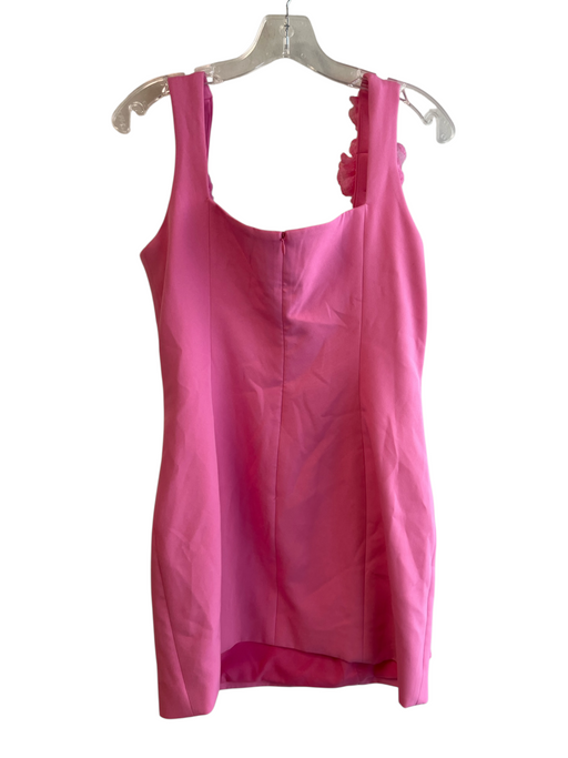 Elliatt Size XL Pink Polyester & Spandex Floral Applique Square Neck Dress Pink / XL