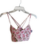 LoveShackFancy x Bandier Size M Pink Polyester & Elastane Floral Cross Back Bra Pink / M