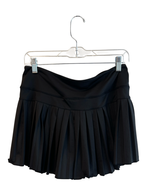 Goldhinge Size Est M Black Missing Fabric Tag Pleated Pullover Mini Skirt Black / Est M