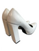 Balenciaga Shoe Size 37.5 White Patent Leather Block Heel Solid Almond Toe Shoes White / 37.5