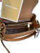 Michael Kors Tan No Fabric Tag Coated Leather Gold Hardware Fold Over Bag Tan
