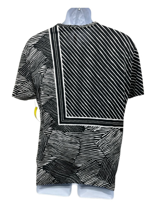 Versace Size M Black & White Cotton Blend Medusa T shirt Crew Men's Short Sleeve M