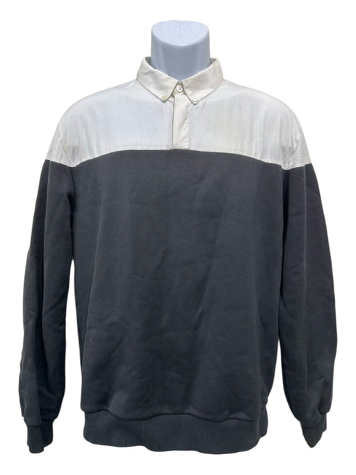 Kris Van Assche Size XL Black & White Cotton Blend Two Tone Long Sleeve Shirt XL